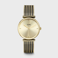 Cluse Montre La Triomphe Mesh Bicolore Dorée & Noire_Pixies