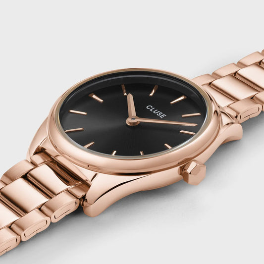 Cluse Montre Féroce Mini Noire & Rose Gold_Pixies