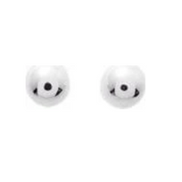 Pixies Boucles d'Oreilles Boules Or Blanc 4 mm_Pixies
