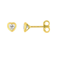 Pixies Boucles d'Oreilles Coeur Or Jaune_Pixies