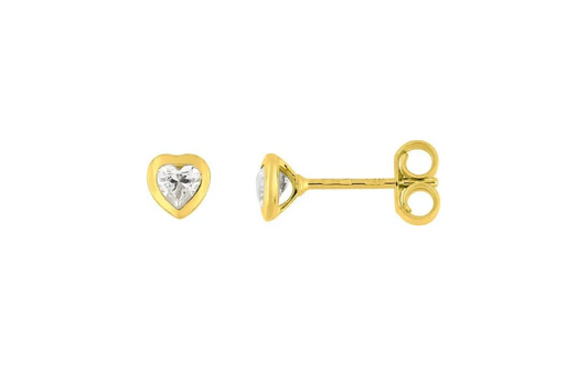 Pixies Boucles d'Oreilles Coeur Or Jaune_Pixies