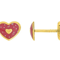 Pixies Boucles d'Oreilles Coeur Rouge_Pixies