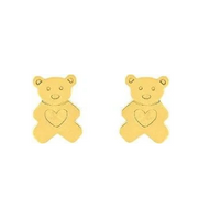 Pixies Boucles d'Oreilles Ourson Or Jaune_Pixies