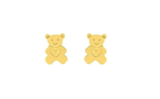 Pixies Boucles d'Oreilles Ourson Or Jaune_Pixies