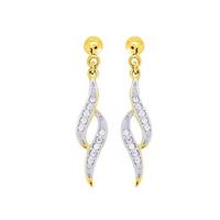 Pixies Boucles d'Oreilles Pendantes Or Jaune_Pixies