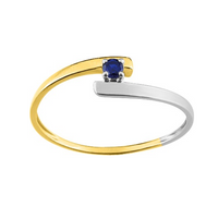 Pixies Bague Saphir Or Bicolore 375 Millièmes_Pixies