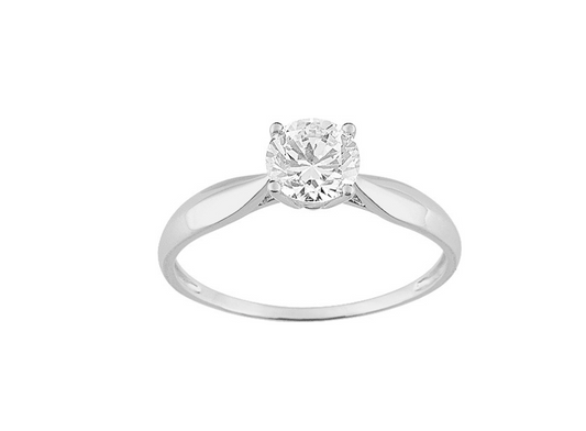 Pixies Bague Solitaire Or Blanc 375 Millièmes_Pixies