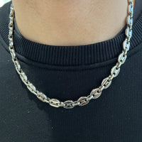 Collier Homme Acier "Grain de Cafés Grands"