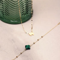 Zag Bijoux Collier Velasquez Oeil de Tigre Acier Doré_Pixies