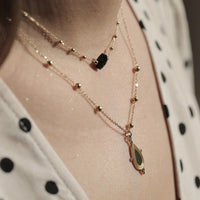 Zag Bijoux Collier Velasquez Oeil de Tigre Acier Doré_Pixies