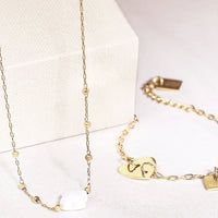 Zag Bijoux Collier Velasquez Amazonite Acier Doré_Pixies
