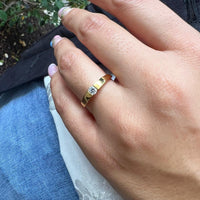 Bague or jaune 375 oxyde_pixies bijoux