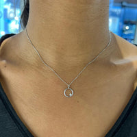 Collier anneau oxyde de zirconium or blanc_pixies bijoux