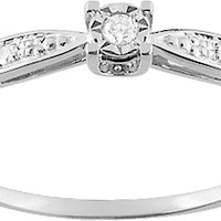 Pixies Bague de Fiançailles Solitaire Or Blanc Diamants_Pixies