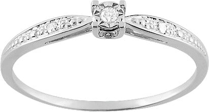 Pixies Bague de Fiançailles Solitaire Or Blanc Diamants_Pixies