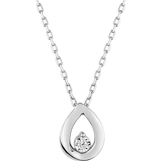 Pixies - Collier Femme Diamant Goutte Or Blanc