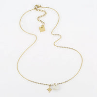 Zag Bijoux Collier Manuréva Agate Blanche Acier Doré_Pixies
