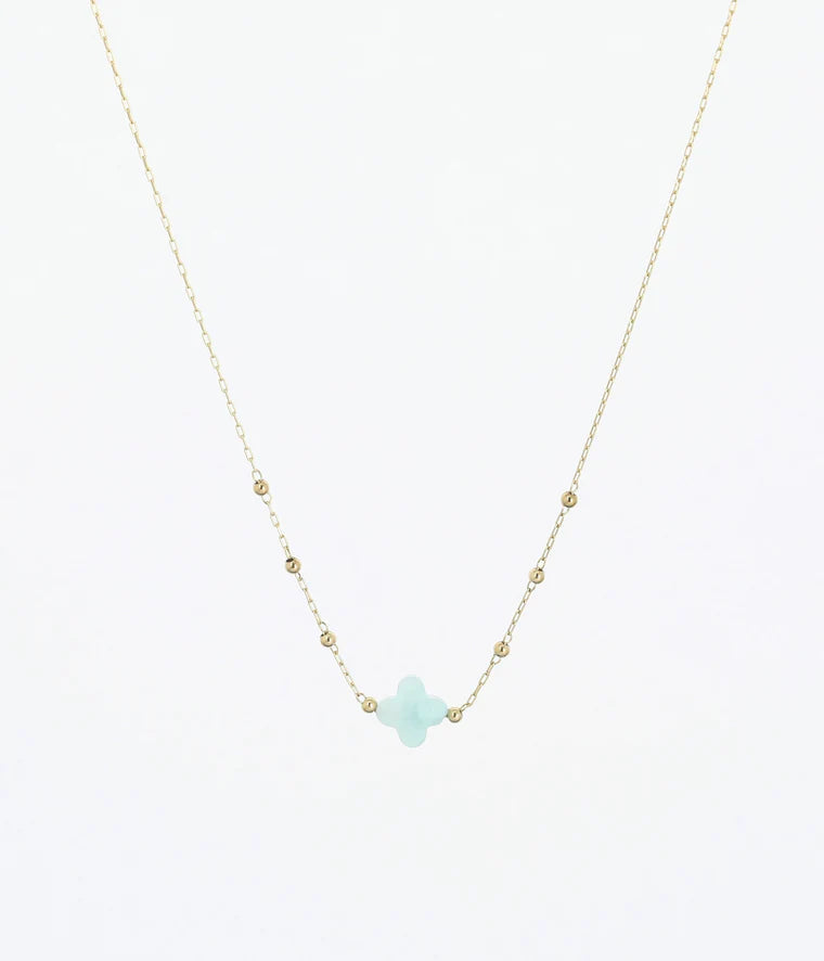 Zag Bijoux Collier Velasquez Amazonite Acier Doré_Pixies