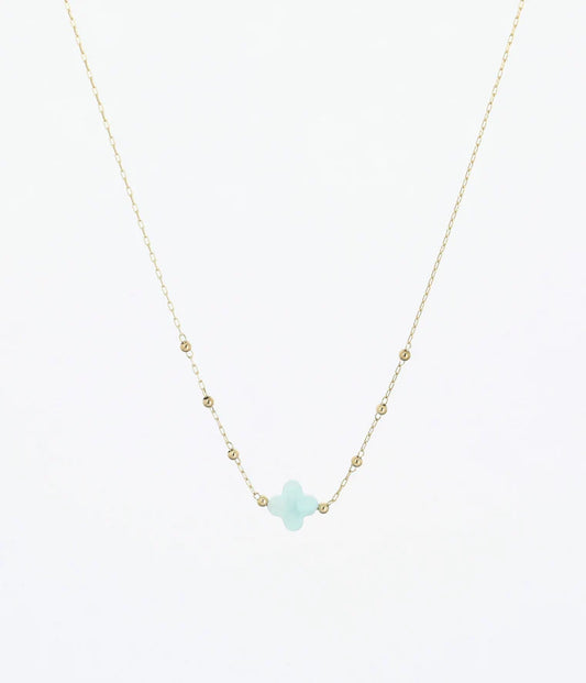Zag Bijoux Collier Velasquez Amazonite Acier Doré_Pixies