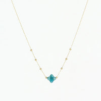 Zag Bijoux Collier Velasquez Apatite Acier Doré_Pixies