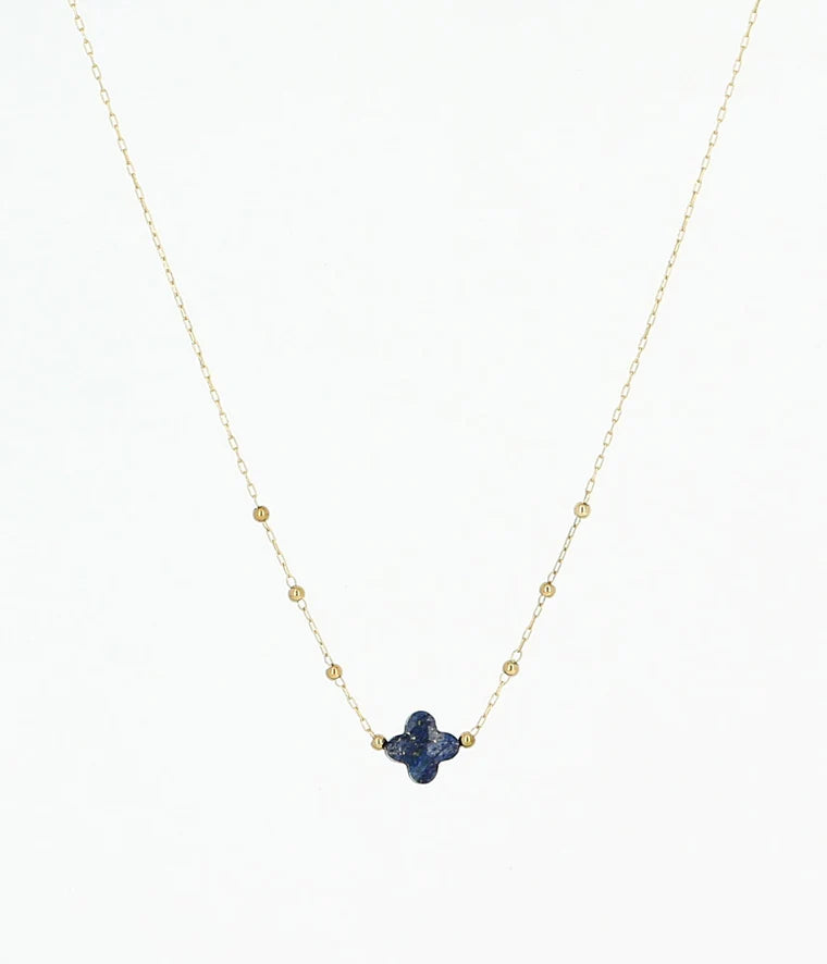 Zag Bijoux Collier Velasquez Lapis Lazuli Acier Doré_Pixies