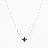 Zag Bijoux Collier Velasquez Lapis Lazuli Acier Doré_Pixies