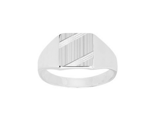 Pixies- Bague Chevalière Carrée Motifs Homme