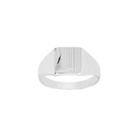 Bague Chevalière Carrée Motif Homme