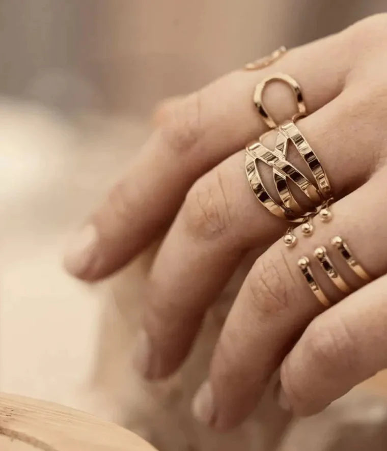 Zag Bijoux - Bague Sirius Large Tresse Acier Doré