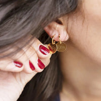 Boucles d'Oreilles Zag Hope & Zen Acier Doré_PIXIES BIJOUX