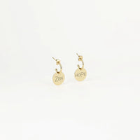Boucles d'Oreilles Zag Hope & Zen Acier Doré_PIXIES BIJOUX
