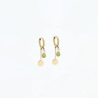 Boucles d'Oreilles Zag Joséphine Acier Péridot_PIXIES BIJOUX