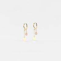 Boucles d'Oreilles Zag Joséphine Acier Pierre de Soleil_PIXIES BIJOUX