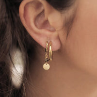 Zag Bijoux - Joséphine Steel Sun Stone Earrings