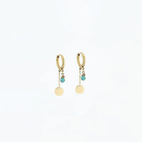 Zag Bijoux Boucles d'Oreilles Joséphine Acier Turquoise_PIXIES BIJOUX