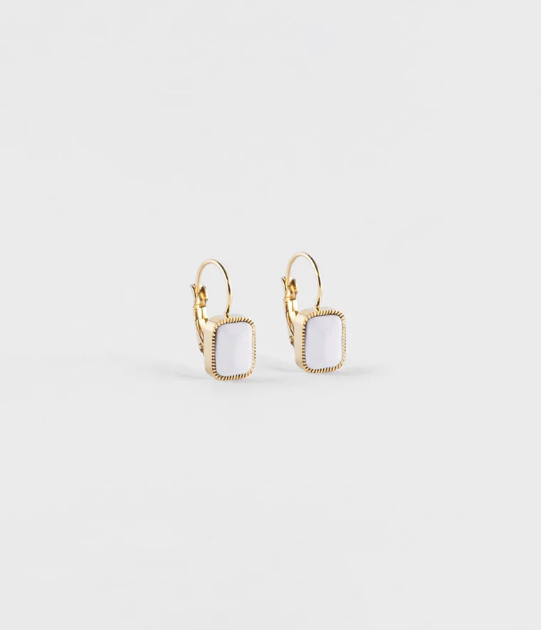 Zag Bijoux Boucles d'Oreilles Véra Agate Blanche_Pixies