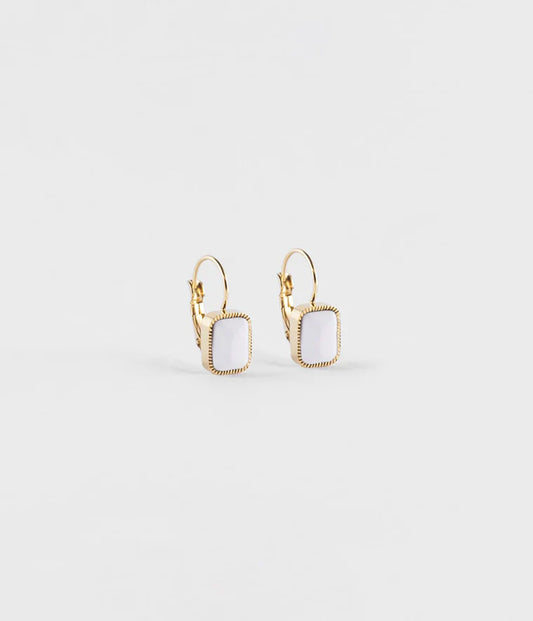 Zag Bijoux Boucles d'Oreilles Véra Agate Blanche_Pixies