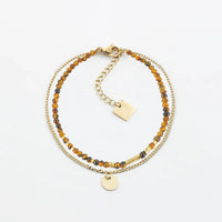 Bracelet Apache Oeil de Tigre Acier Doré_pixies bijoux