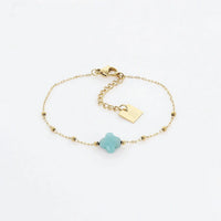 Bracelet Zag Velasquez Amazonite Acier Doré-pixies bijoux