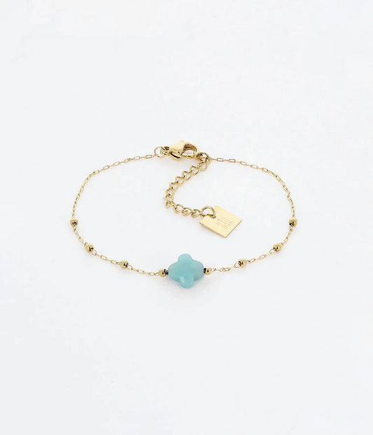 Bracelet Zag Velasquez Amazonite Acier Doré-pixies bijoux