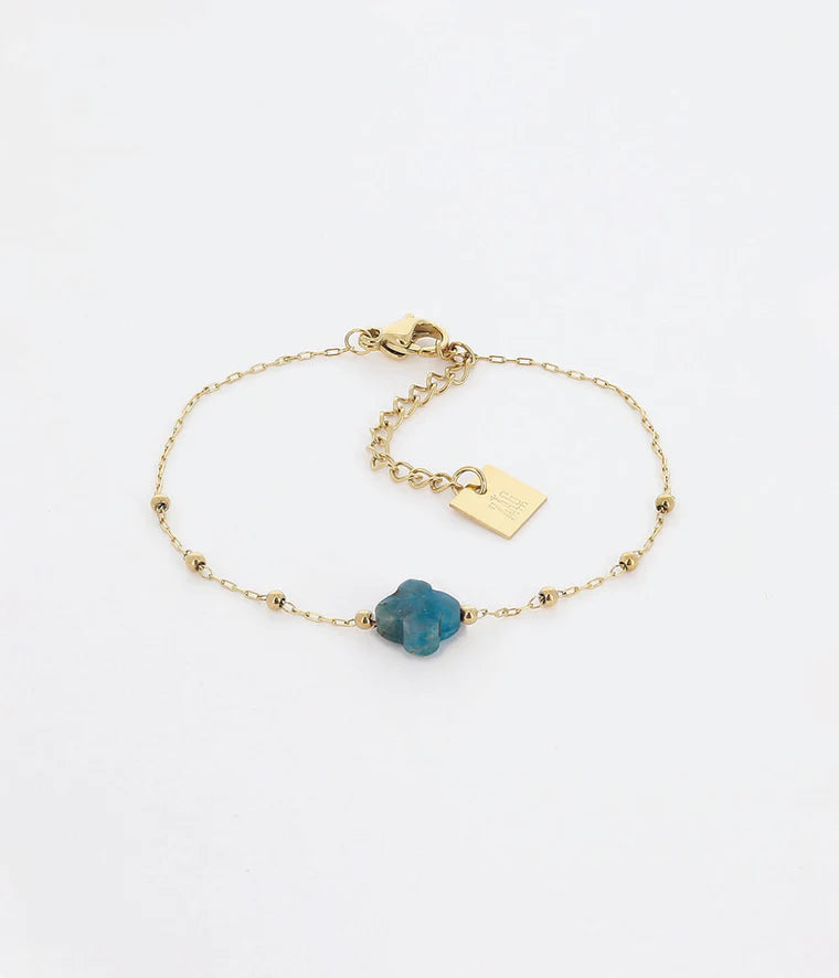 Bracelet Velasquez Apatite Acier Doré_pixies bijoux