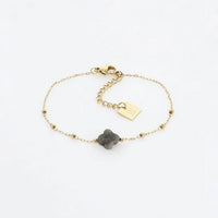 Bracelet Zag Velasquez Labradorite Acier Doré-pixies bijoux