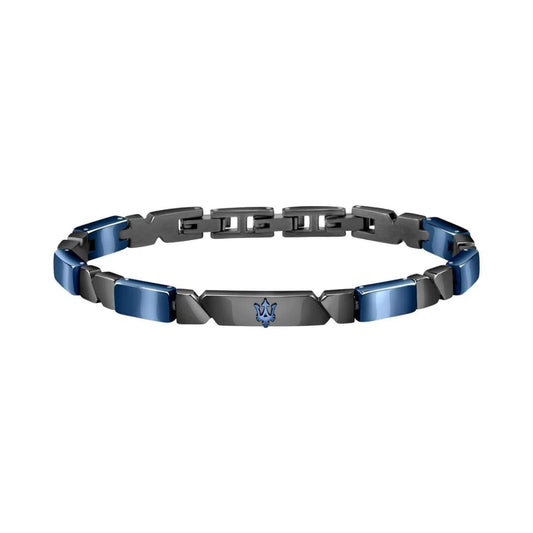 Maserati Bracelet Homme Acier Bleu & Noir Logo_Pixies
