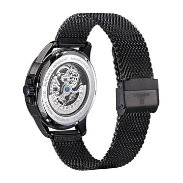 Montignac - Montre Maille Milanaise Noire Automatique - Pixies-Bijoux