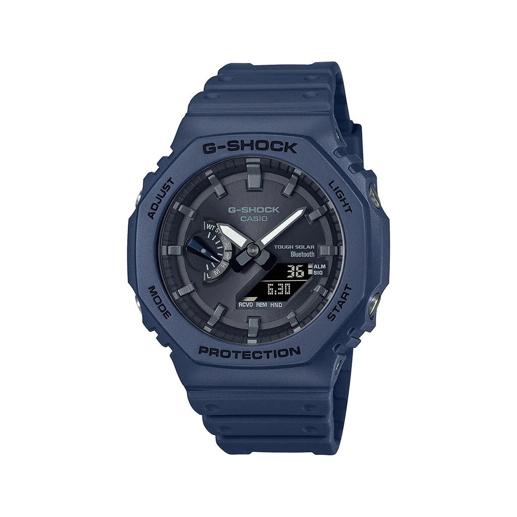 G Shock Montre Mixte Bluetooth Bleue Marine Pixies Bijoux