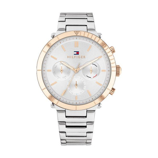 Tommy Hifliger Montre Emery Acier Argent & Doré rose_Pixies