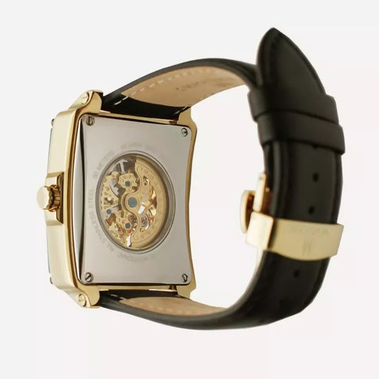 Montignac Montre Automatique Cuir Noire Gold & Vert_Pixies