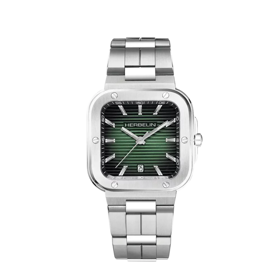 Michel Herbelin - Montre Cap Camarat carrée fond vert 1224B16