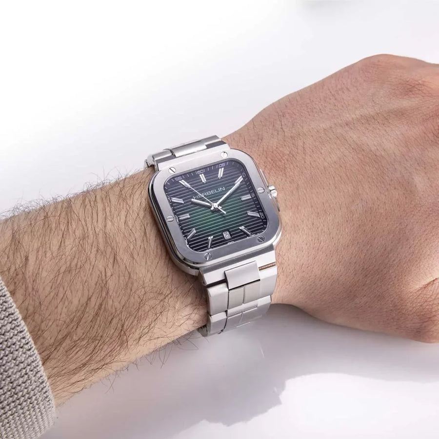 Michel Herbelin - Montre Cap Camarat carrée fond vert 1224B16