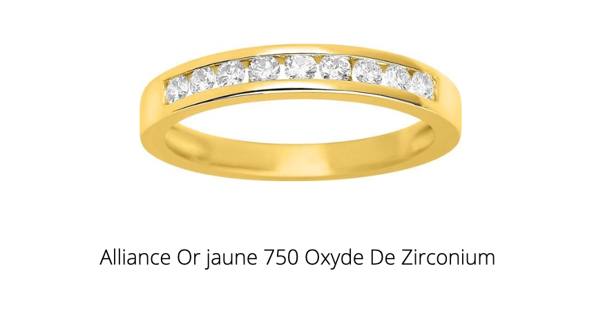 Alliance or jaune oxyde serti 750 Pixies Bijoux
